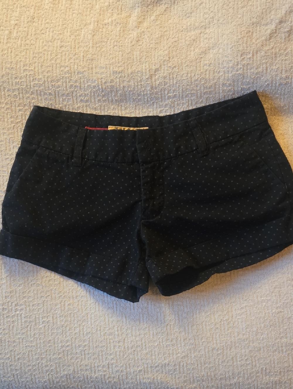 Women's Black Polka Dot Casual Shorts